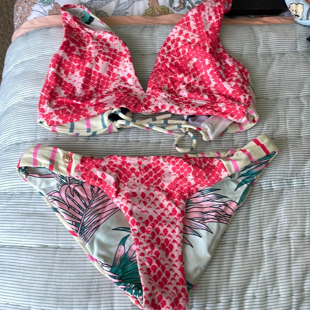 Maaji Reversible Patterned Bikini, Size Small - image 1